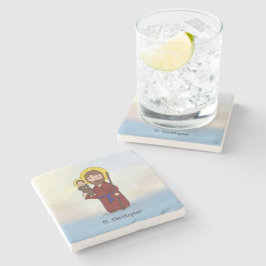 Porta-copo De Pedra Rua, Christopher Banquete Day Santo