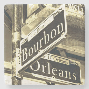 Porta-copo De Pedra Rua de Bourbon, Nova Orleães, estilo do vintage