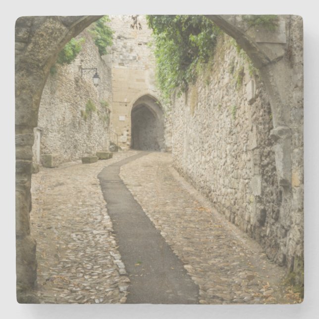 Porta-copo De Pedra Rua de paralelepípedos cinza, França (Frente)