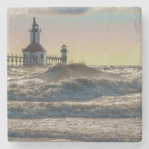 Porta-copo De Pedra Rua Joseph Lighthouse Painterly