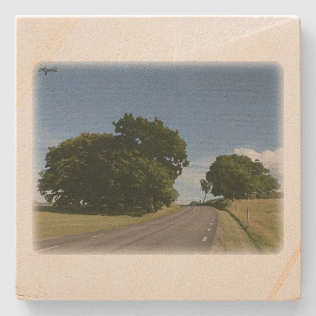 Porta-copo De Pedra Rural Sweden April (Frente)