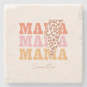 Porta-copo De Pedra Rustic "Mama" Repete