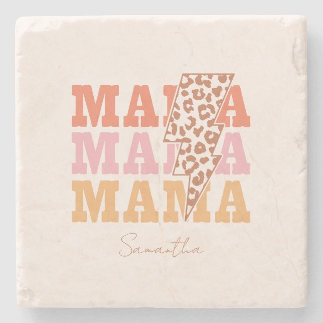 Porta-copo De Pedra Rustic "Mama" Repete (Frente)