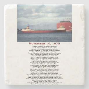 Porta-copo De Pedra S.S. Edmund Fitzgerald Stone Coaster