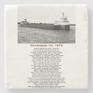 Porta-copo De Pedra S.S. Edmund Fitzgerald Stone Coaster