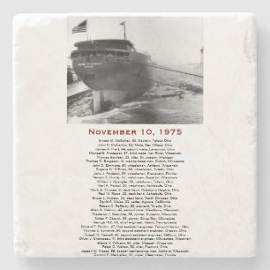 Porta-copo De Pedra S.S. Edmund Fitzgerald Stone Coaster