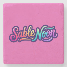 Porta-copo De Pedra Sable Noon - Logotipo Básico
