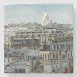 Porta-copo De Pedra Sacre Coeur através dos telhados de Paris