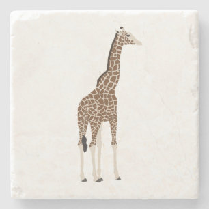Porta-copo De Pedra Safári de Vida Selvagem Sul-Africano Girafa Ilustr