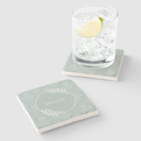 Sage Green Elegant Damask Personalizado