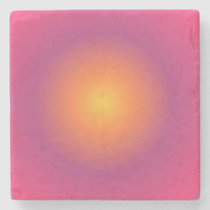 Porta-copo De Pedra Sagittarius Aura Gradient Zodiac, Amarelo Roxo