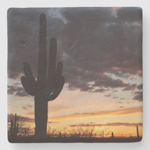 Porta-copo De Pedra Saguaro Sunset III Arizona Desert Landscape