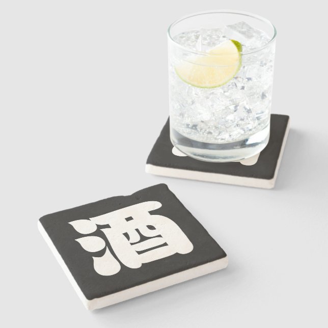 PORTA-COPO DE PEDRA SAKE 酒 (Lateral)