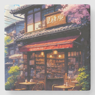 Porta-copo De Pedra Sakura Kissa - Café Flor de Cerejeira