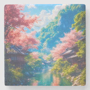 Porta-copo De Pedra Sakura Utsuru Seiryū