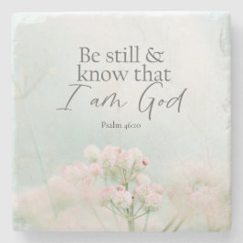 Porta-copo De Pedra Salm 46:10 Esteja quieto e saiba que sou Deus Bíbl