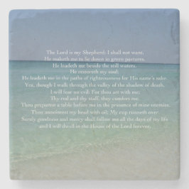 Porta-copo De Pedra Salmo 23 O Senhor é a minha pastora, bela praia