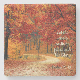 Porta-copo De Pedra Salmo 72:19 Deixe a Terra cheia de sua glória