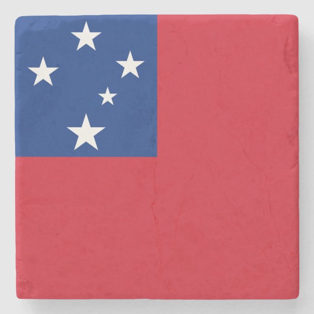 Porta-copo De Pedra Samoa Flag (Frente)