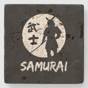 Porta-copo De Pedra Samurai Warrior