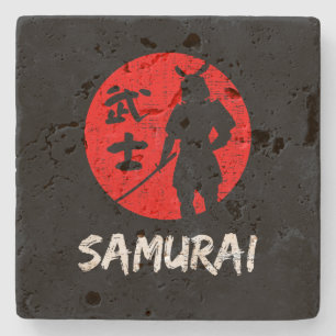 Porta-copo De Pedra Samurai Warrior