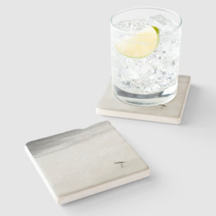 Porta-copo De Pedra Sandpiper costeiro na praia