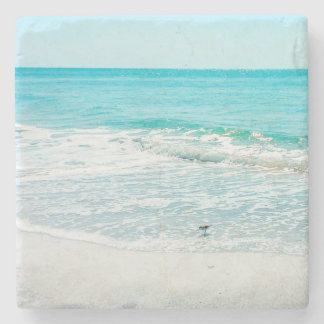 Porta-copo De Pedra Sandpiper Tropical Florida Beach Sand Ocean Waves
