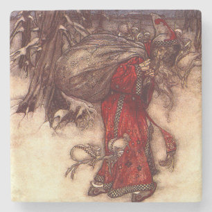 Porta-copo De Pedra Santa Claus Arthur Rackham