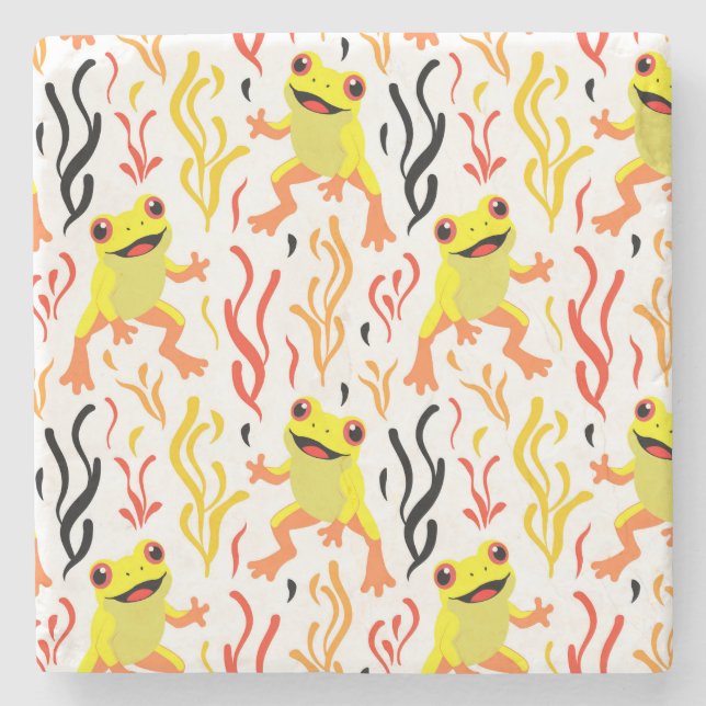 Porta-copo De Pedra Sapos Reproduzíveis (Frente)