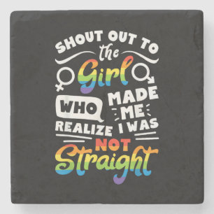Porta-copo De Pedra Saudação à Garota Orgulho Lésbico LGBT Camiseta G