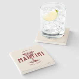 Porta-copo De Pedra Saúde ao Martini Good Times Vintage Cocktail