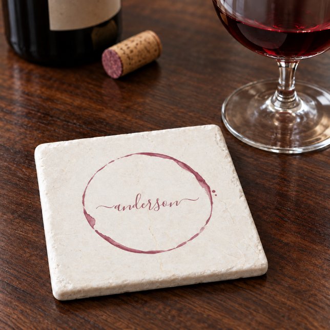 Porta-copo De Pedra Script de Assinatura Personalizada com Mancha de V (Criador carregado)
