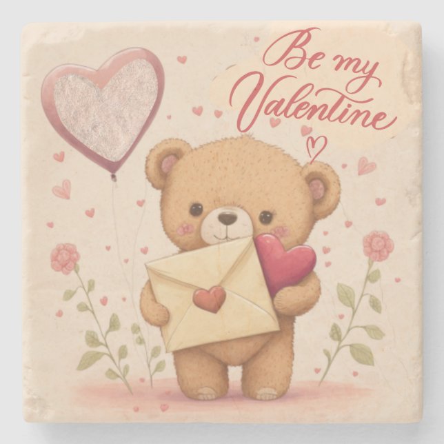 Porta-copo De Pedra Seja minha Porta copos Namorados (Frente)