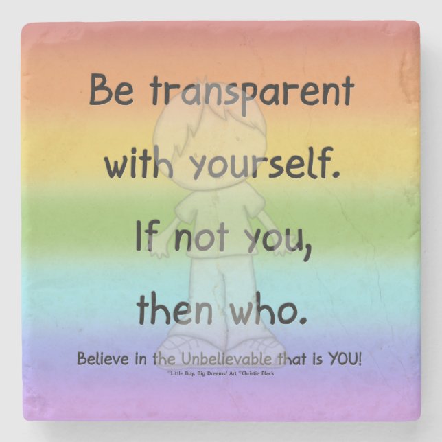 Porta-copo De Pedra Seja transparente (Frente)