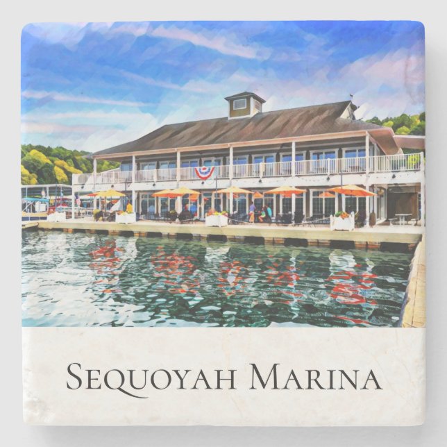 Porta-copo De Pedra Sequoyah Marina Stone Coaster (Frente)