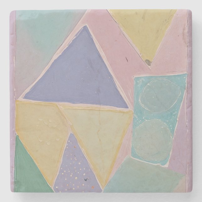 Porta-copo De Pedra Serene Abstracts: A Pastel Dream (Frente)