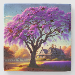 Porta-copo De Pedra **"Serenidade Rústica: O Embraque de Jacaranda Rox
