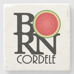 Porta-copo De Pedra Série NASCER Cordele Georgia Watermelon