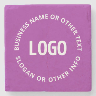 Porta-copo De Pedra Seu logotipo e texto personalizável   Violeta Roxo