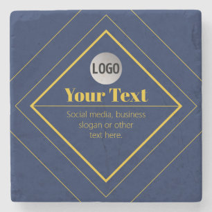 Porta-copo De Pedra Seu Logotipo & Modelo de Design Personalizável