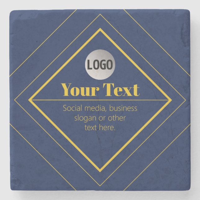 Porta-copo De Pedra Seu Logotipo & Modelo de Design Personalizável (Frente)