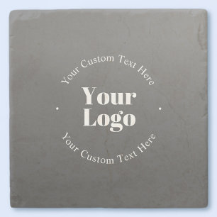 Porta-copo De Pedra Seu logotipo ou design de negócios & texto editáve