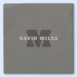 Porta-copo De Pedra Seu nome ou nome comercial | Cinza Masculina Moder