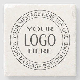 Porta-copo De Pedra Seu Próprio Logotipo & Texto Circular Personalizáv