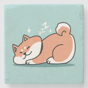 Porta-copo De Pedra Shiba Inu Relaxa Arte: Apenas uma Shiba Mentira Ba