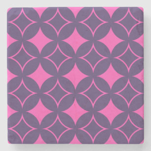 Porta-copo De Pedra Shippo cor-de-rosa e roxo