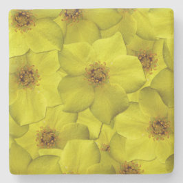 Porta-copo De Pedra Shrubby Cinquefoil Padrão Sem Costura