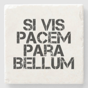 Porta-copo De Pedra Si Vis Pacem Para Bellum