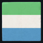 Porta-copo De Pedra Sierra Leone Flag<br><div class="desc">Patriotic flag of Sierra Leone.</div>