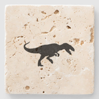 Porta-copo De Pedra Silhueta Preta Dinossauro T-Rex Tyrannosaurus Rex